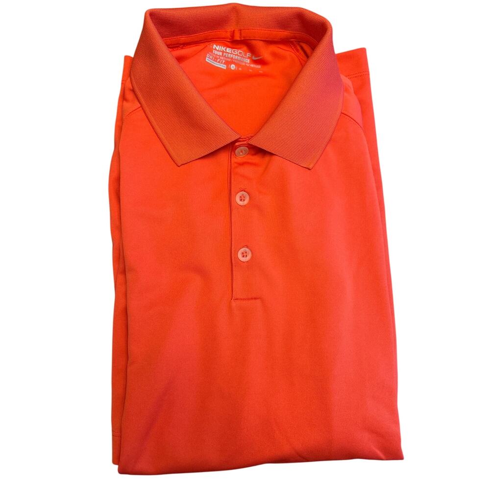 Nike Tour Performance Dri-Fit Orange/Red Golf Polo XL